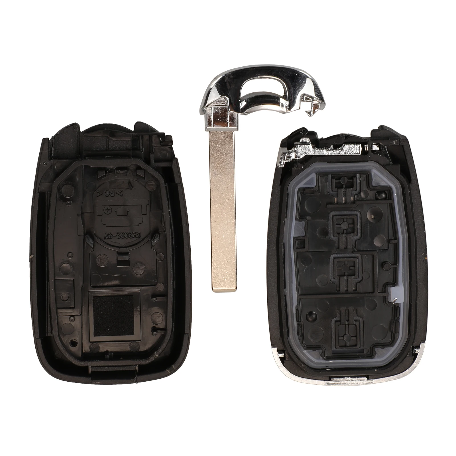 KUTERY REMOTE SMART CAR KEY SHELL FOR CHEVROLET CAMARO EQUINOX CRUZE SPARK MALIBU 3BUTTONS WITH UNCUT KEY BLADE KEY CASE COVER