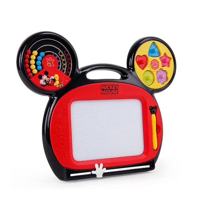  US $18.09  Disney Mickey Minnie Mouse Kid Paint Set Drawing Board Toys Educational Toys for Girls Boys Magneti
