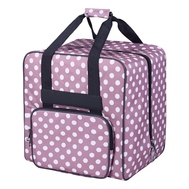 Pink Rejoicing Sewing Machine Bag, Portable Sewing Handle Tote Accessory, Sewing Machine Trolley Handbag for Sewing Machine - Цвет: Pink