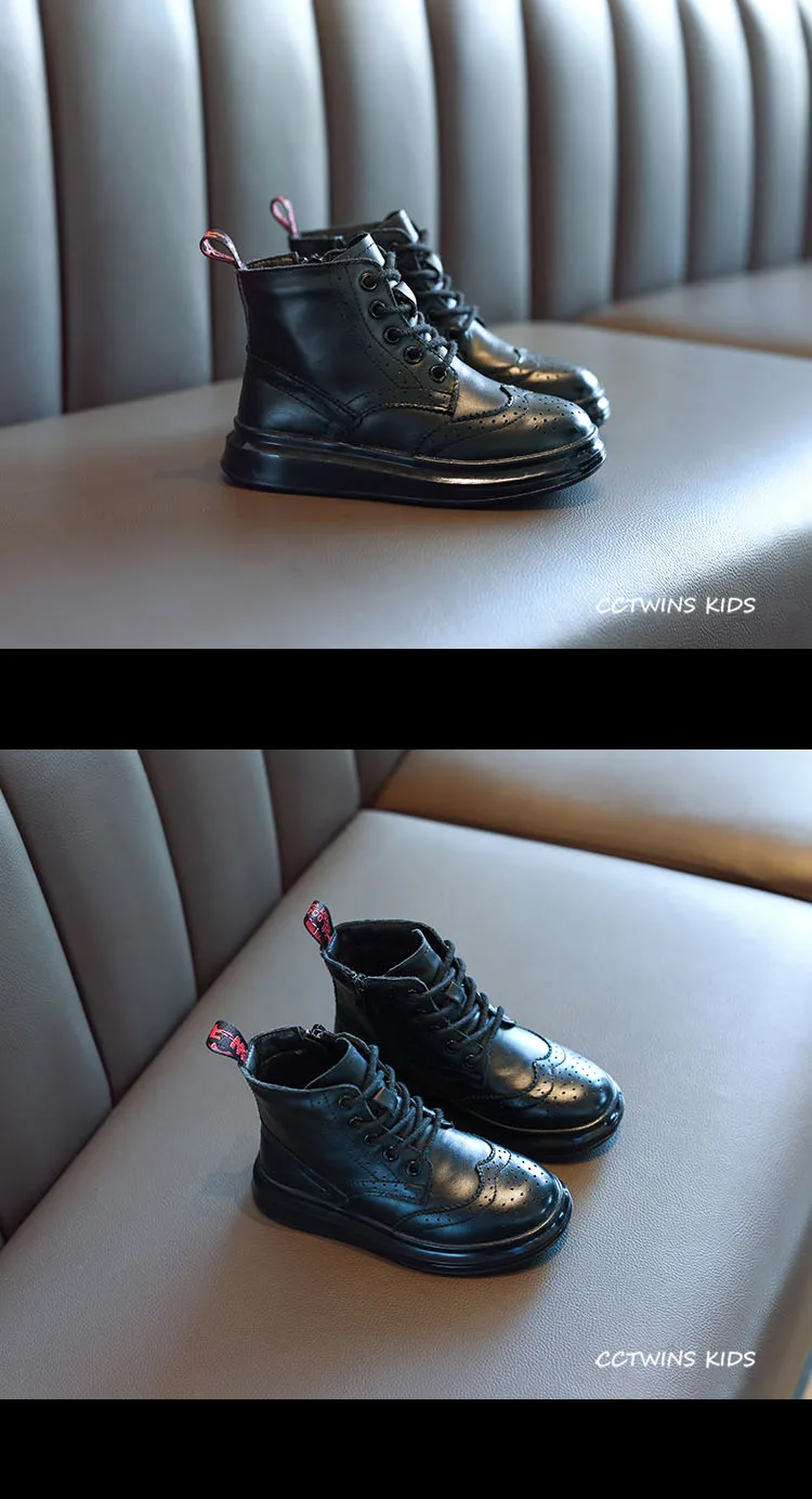 CCTWINS Kids Shoes Winter Children Fashion Ankle Boots Baby Boys Genuine Leather Shoes Girls Brand Martin Boots MB118
