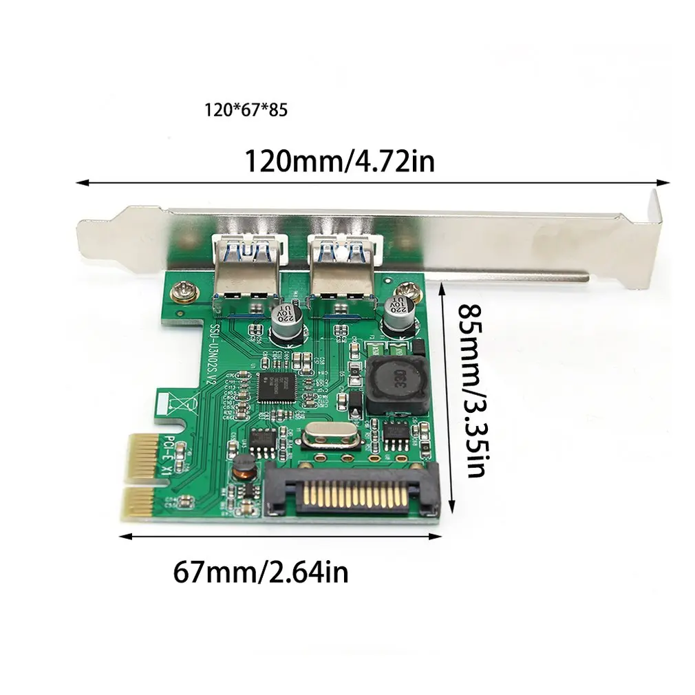 1 шт. Ssu натуральная настольный компьютер Usb3.0 Плата расширения Pci-E к Usb3.0 расширения 2 задними камерами-Порты и разъёмы чип Nec