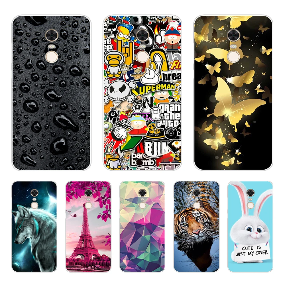 

For Xiaomi Redmi 5 5Plus Case Silicone Back Cover For Xiomi Redmi 5 Plus Case Pattern For Xiaomi Redmi 5 Plus Redmi5 Phone Cases
