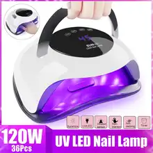 120W High Power Nail Dryer Fast Speed Gel Light Nail Lamp LED UV Lamps For All Kinds of Gel With Timer And Smart Sensor 36LEDs