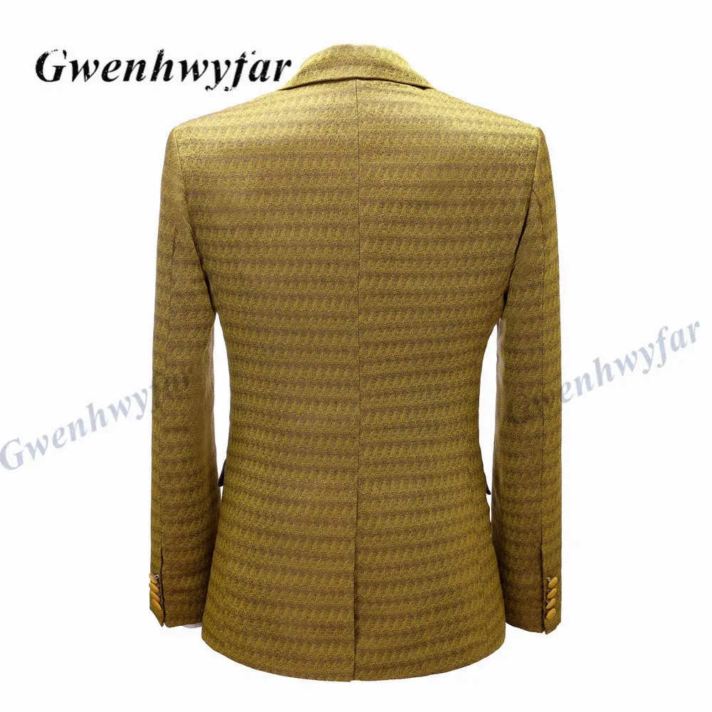 Gold Straw Pattern Costume Homme Mariage Groom Men Suit Slim Fit Man Tuxedo Bridegroom Wedding Suits 3 Pieces