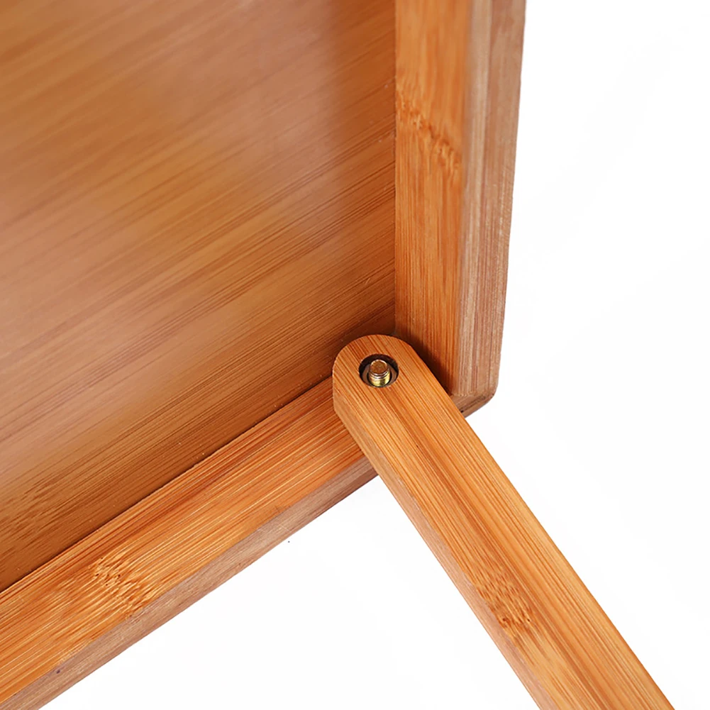 Многоцелевой портативный деревянный складной стол для ноутбука, Домашний детский стол для рисования, для завтрака, чтения, твердый столик для кровати