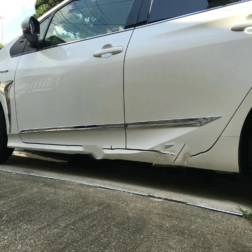 

For Toyota Prius 2016 2017 2018 ABS Chromed Side Door Body Molding Protector Cover Trim Accessories Exterior Car Styling