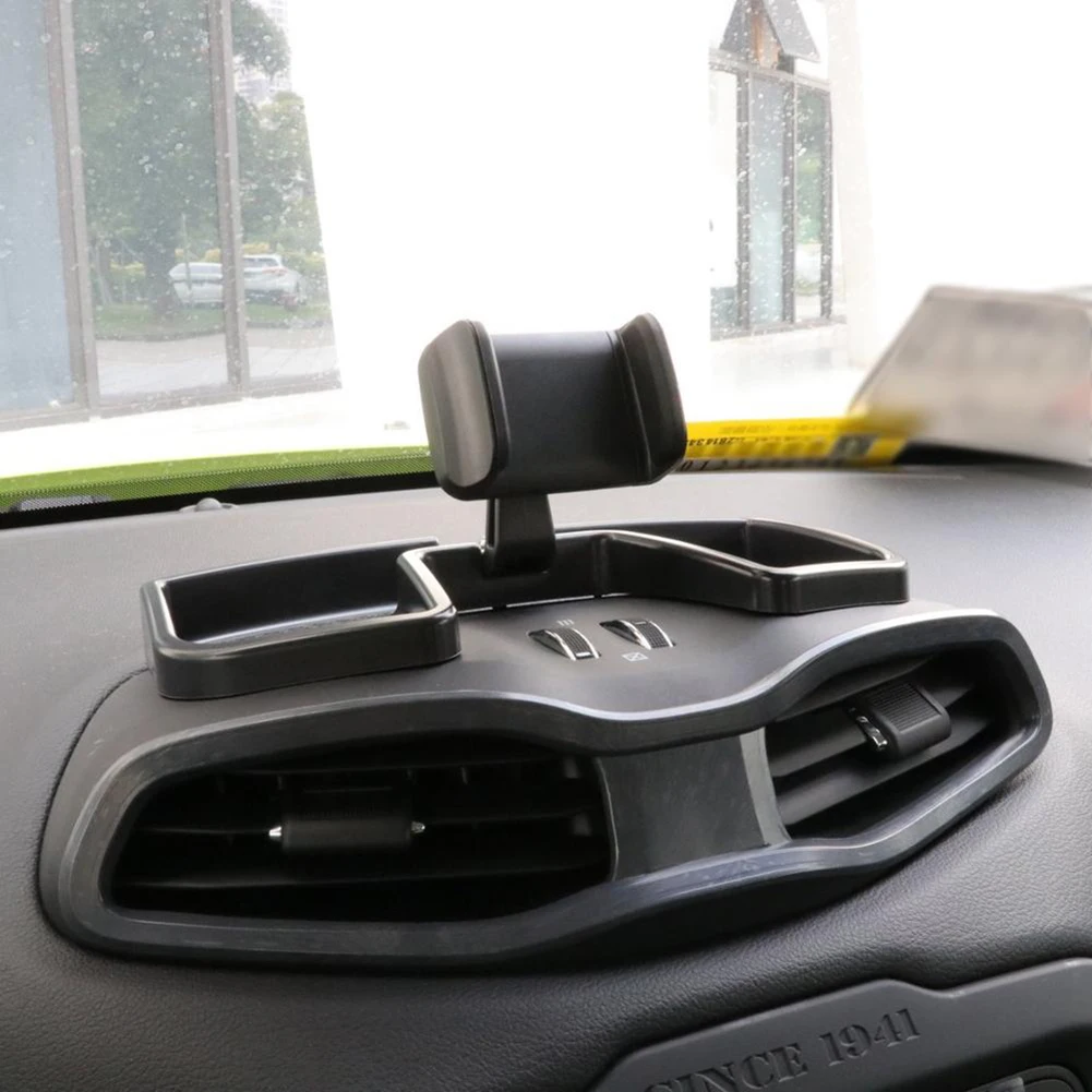 Вращающийся на 360 ° Автомобильный держатель для телефона с ABS ящиком для хранения gps держатель Авто подставка для мобильного телефона держатель для навигации кронштейн
