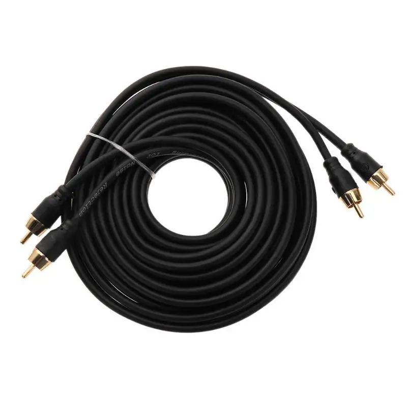 4,5 м 2RCA штекер 2RCA мужской чистый медный аудио кабель для автомобильного усилителя