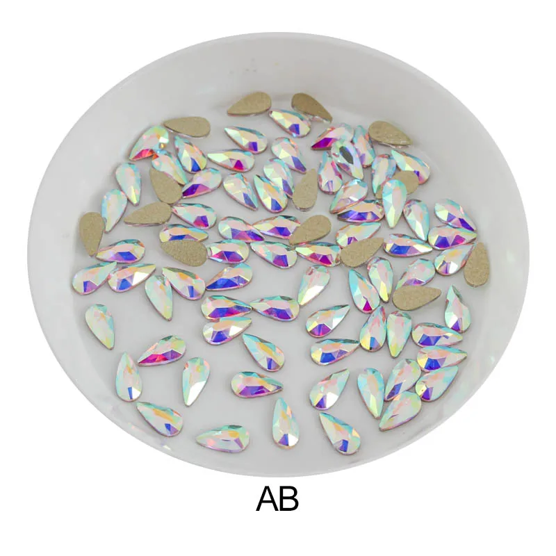New pattern Water drop 3x6mm/4x8mm  Nail Art Rhinestone  Fancy Crystal Strass 30 / 100Pcs For 3D Nail Decoration