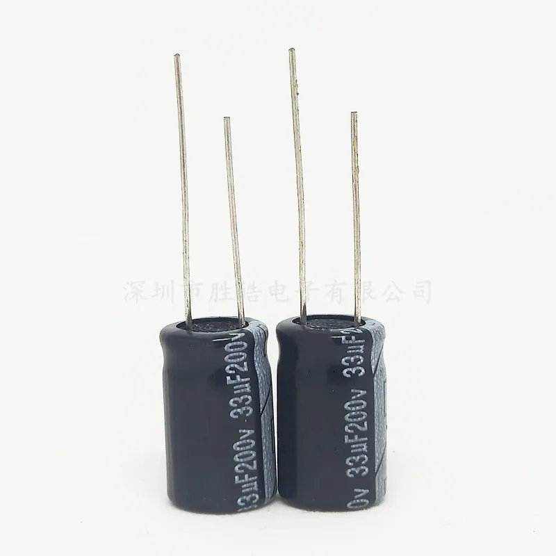 10pcs/lot High Quality 200V33uf Brand New Aluminum Electrolytic Capacitor Size: 10x17 (mm) 1 100pcs 470uf 35v 10x17 10 17 inline aluminum electrolytic capacitor brand new and of good quality in stock