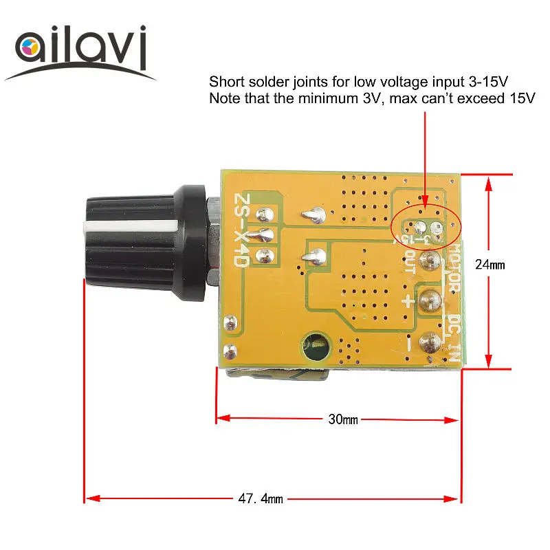 Малый Размеры двигатель постоянного тока Управление Лер 3V6V12V24V35V 5A PWM Скорость Управление выключатель двигателя губернатора подходит для