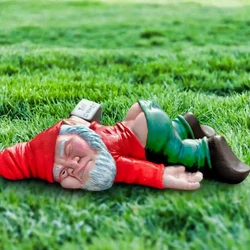 Creative Drunk Gnome Patio Ornament Garden Funny Rude Drunken Disorderly Statue Figurine Garden Accessories Decoration