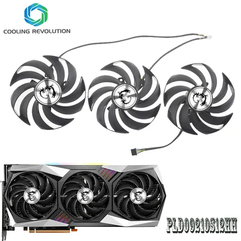 card fan PLD09210S12HH DC12V 0.40A 4Pin for MSI GeForce RTX 3060 RTX 3060 Ti RTX 3070 RTX 3080 RTX 3090 GAMING X TRIO