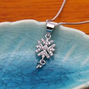 

Snow Flower Pendant Mounts, Pendant Findings Settings Jewelry Parts Fittings Accessories for Pearls, Corals, Jade Beads Stones
