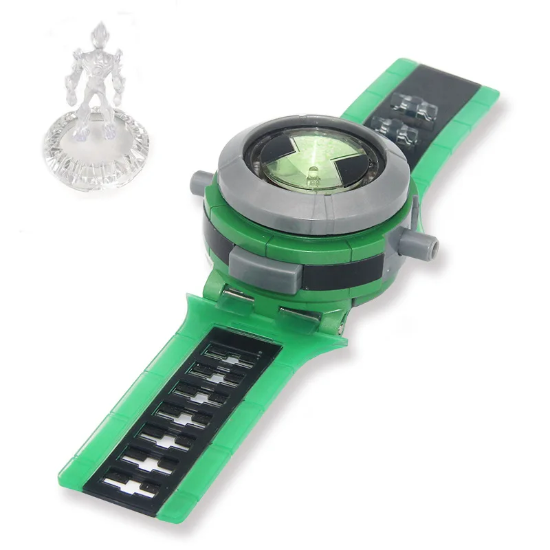 Детская игрушка Ben10 Ювенальный хакер защитники земли формирователь робот звук делая Сияющие проекционные часы
