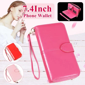 

Female Wallet PU Leather Wallet Leisure Purse Ladies Women Wallets Long Coin Purse Card Holders 19 cm/7.4 Inch