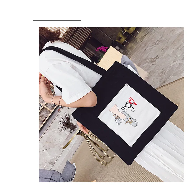 New Style Canvas Bag Women's Literature And Art Hipster Versatile INS Canvas Bag Students Shoulder Bag Environmentally Friendly