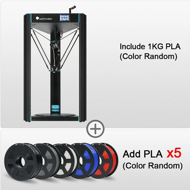 ANYCUBIC Predator 3d принтер impresora 3d крупнейший Delta шкив с автоматическим выравниванием большой 3D печати размера плюс Titan экструдер - Цвет: Predator -Add 5Kg
