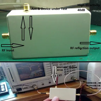 

DYKB 500KHz-2500MHz 40dB Network Analyzer Bridge RF Reflection VSWR SWR Bridge 315MHZ 433MHZ 800MHZ 900MHZ WIFI 2.4GHZ antenna