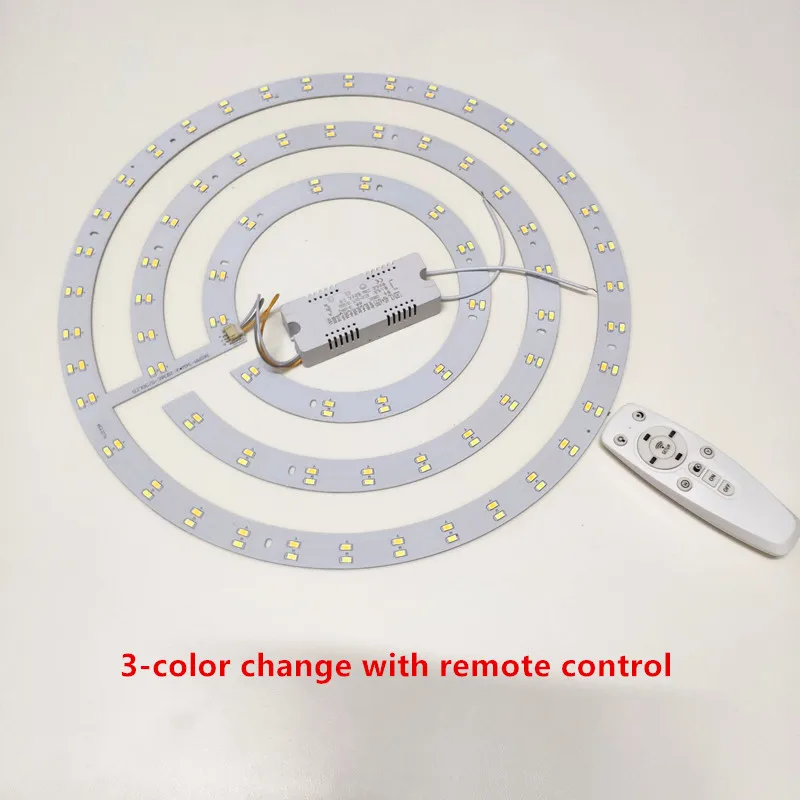 3-color With Remote Приложение дистанционного управления 3 цвета Сменные 18 Вт 24 Вт 36 вт Diy лампа светодиодный панель круглый кольцевой светильник светодиодный круглый потолочный светильник круглая лампа - Испускаемый цвет: 3-color With Remote