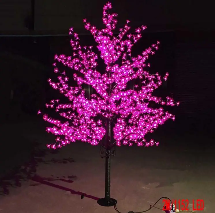 1,8 м, 2 м, 3M, блестящий светодиодный, вишневый цвет, Рождественская елка, освещение, водонепроницаемый, садовый пейзаж, декоративная лампа для свадебной вечеринки
