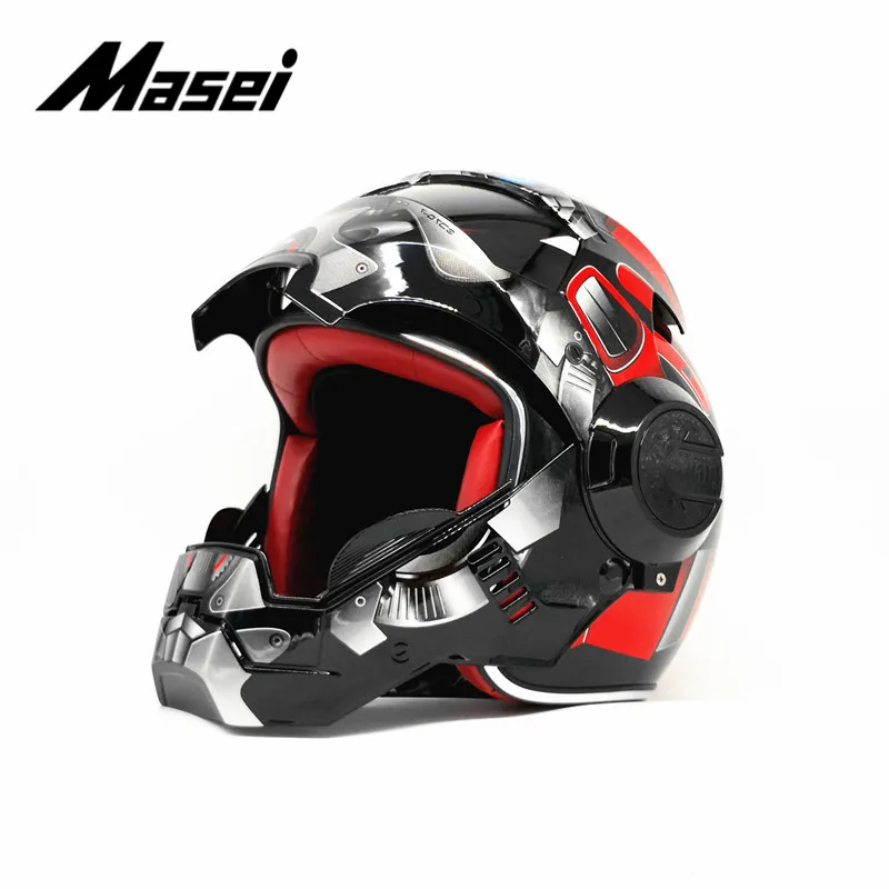 Masei шлем Железного человека moto rcycle шлем половина шлем с открытым лицом шлем-каска moto cross дополнительная наклейка для автомобиля casco moto Autobot