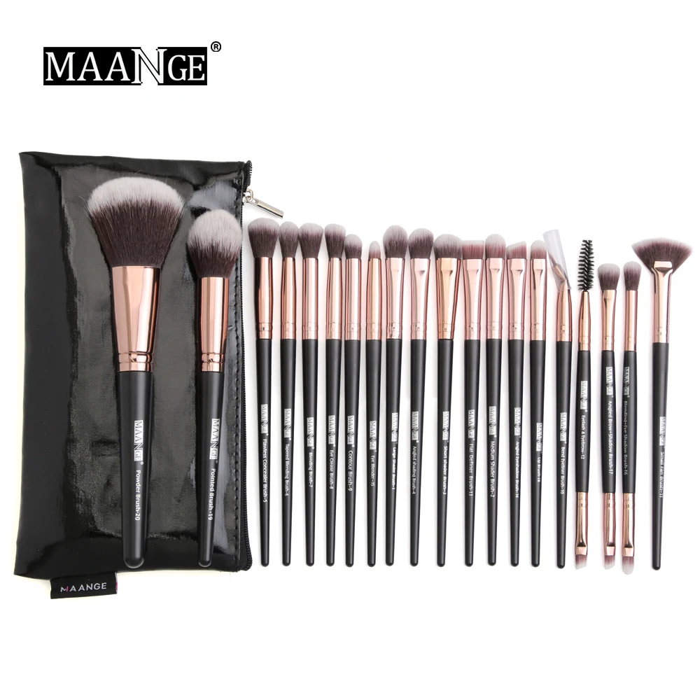 

MAANGE 20 Pcs Professional Makeup Brush Set Foundation Powder Lip Blush Eye Shadow Blend Make Up Brush Tool Kit Maquiagem New