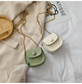 

Women Solid Color Shoulder Bag Mini Chain Strap Messenger Bag Wild Style Crossbody Fashion All-Match 2020