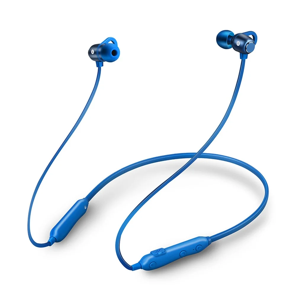 Синий CLAITE S6 Беспроводные bluetooth 5,0 наушники HiFi бас стерео магнитные водонепроницаемые спортивные шейные наушники с 100Amh батареей - Цвет: Синий