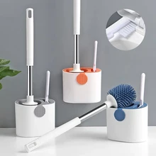 

GURET Silicone Toilet Brush Wall-Mounted Floor-Standing Toilet Cleaning Tools With Base Home Cleaning Brush Bathroom Accessories