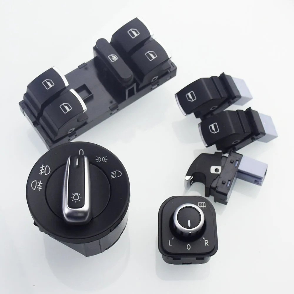 Chrom Europäischen Scheinwerfer Schalter Für VW Golf 5 6 GTI Mk5 Mk6 Jetta 5 6 Passat B6 Touran Tiguan für SEAT ALHAMBRA 5ND 941431 A