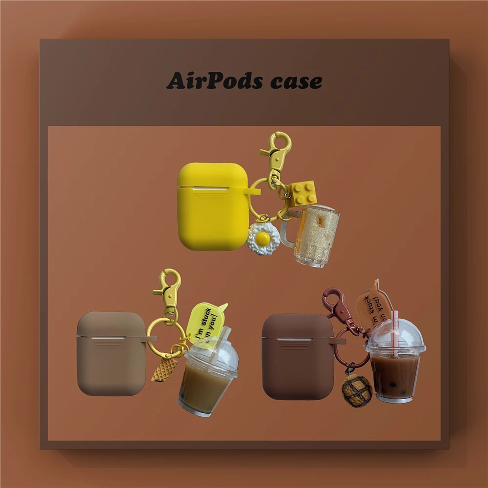 Роскошный чехол для Airpods, милый мягкий силиконовый чехол для оригинального Airpods 1 2 Чехол для Airpod Air pods чехол Coque Funda
