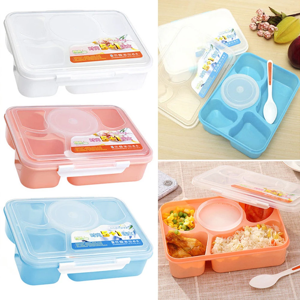 Ланч-бокс экологичный Bento box Microwavable контейнер для хранения еды с столовой утварью миска для супа для детей для пикника