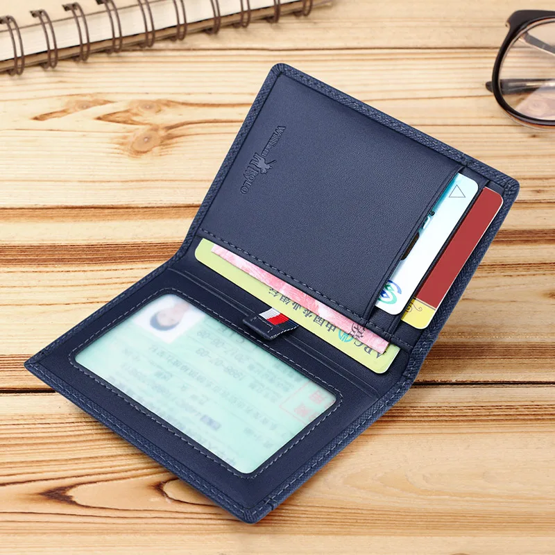 Мужская маленькая сумка для карт, мужской мини-кошелек, кожаный супер тонкий кожаный мужской короткий кошелек с зажимом