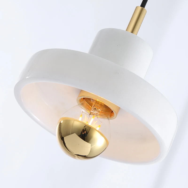 Yustra lampa Современный Простой Мраморный подвесной светильник творческая личность круглой формы отель фойе Ресторан украшения искусство светодиодный