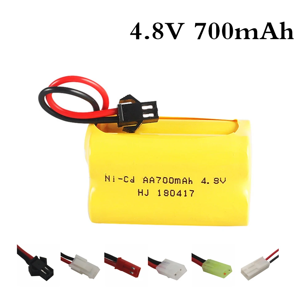 

4.8v 700mah Rechargeable ni-cd aa 4.8v bateria 4.8v nicd ni cd battery pack 4.8v 800mah for RC boat model car toy