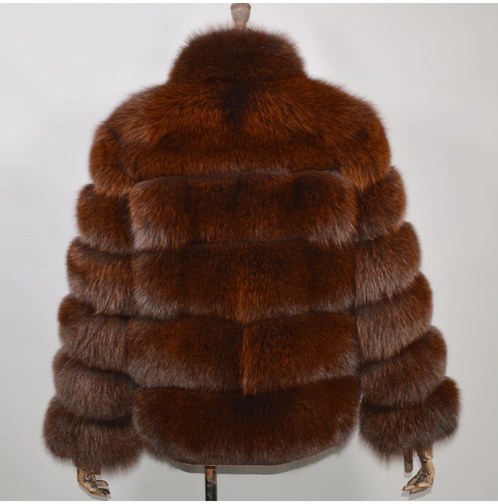 Новый стиль, женская зимняя Толстая теплая шуба из натурального Лисьего меха, шуба из натурального Лисьего меха, куртка высокого качества с