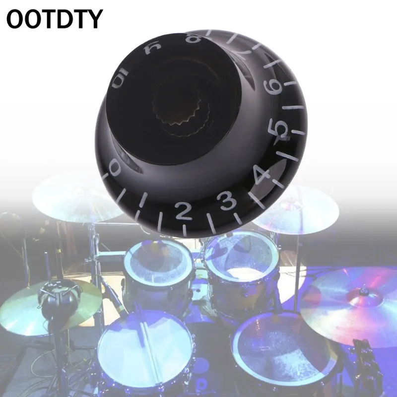 

OOTDTY Black Top Hat Speed Control Knob Numerals for LP Electric Guitar