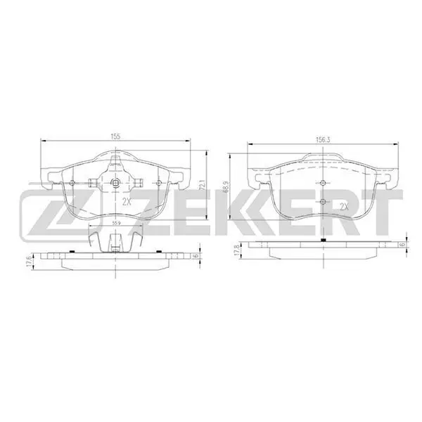 Колодки торм. диск. перед Volvo S60 00- S70 98- S80 98- V70 I