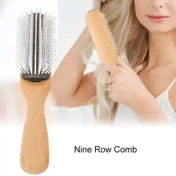 

Professional Salon Hair Brush Nine Row Comb Hair Scalp Massage Comb Hair Styling Hairdressing Tools Accessories