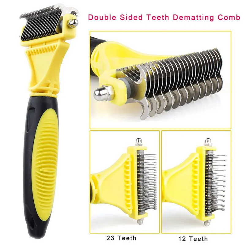 Peigne et râteau à poils - Brosse double face pour animaux - 2025 - Vêtement et accessoires pour chiens - Doglovedesign