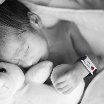 

Personalized Baby Diabetic Medical Alert Bracelet Safety Silicone Adjsuatble Wristband Allergy ID Bracelet for Kids Boy Girls