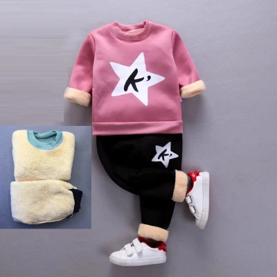 pink Одежда для девочек 5 лет с рисунком Минни; коллекция года; зимний детский комплект; хлопковые повседневные спортивные костюмы; детская одежда; Спортивный костюм для мальчиков; горячая распродажа - Цвет: pink