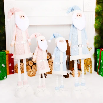 

Christmas Decoration for Home Xmas Dolls Santa Claus Toys Christmas Standing Long Leg Figurines Gift for Kids Birthday Natal