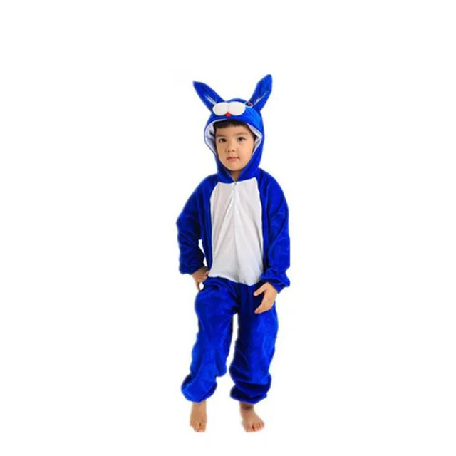 Kigurumis Animals Kids Anime Cosplay Costume Funny Suit School Party Student Play Games Onesies Performance Dinosaur Tiger Fancy blue rabbit