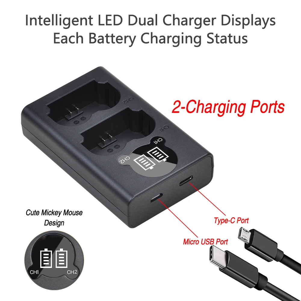 NP W235 Battery + Dual Charger with Type-c port for Fujifilm NP-W235 X-T4 XT4 usb spy camera