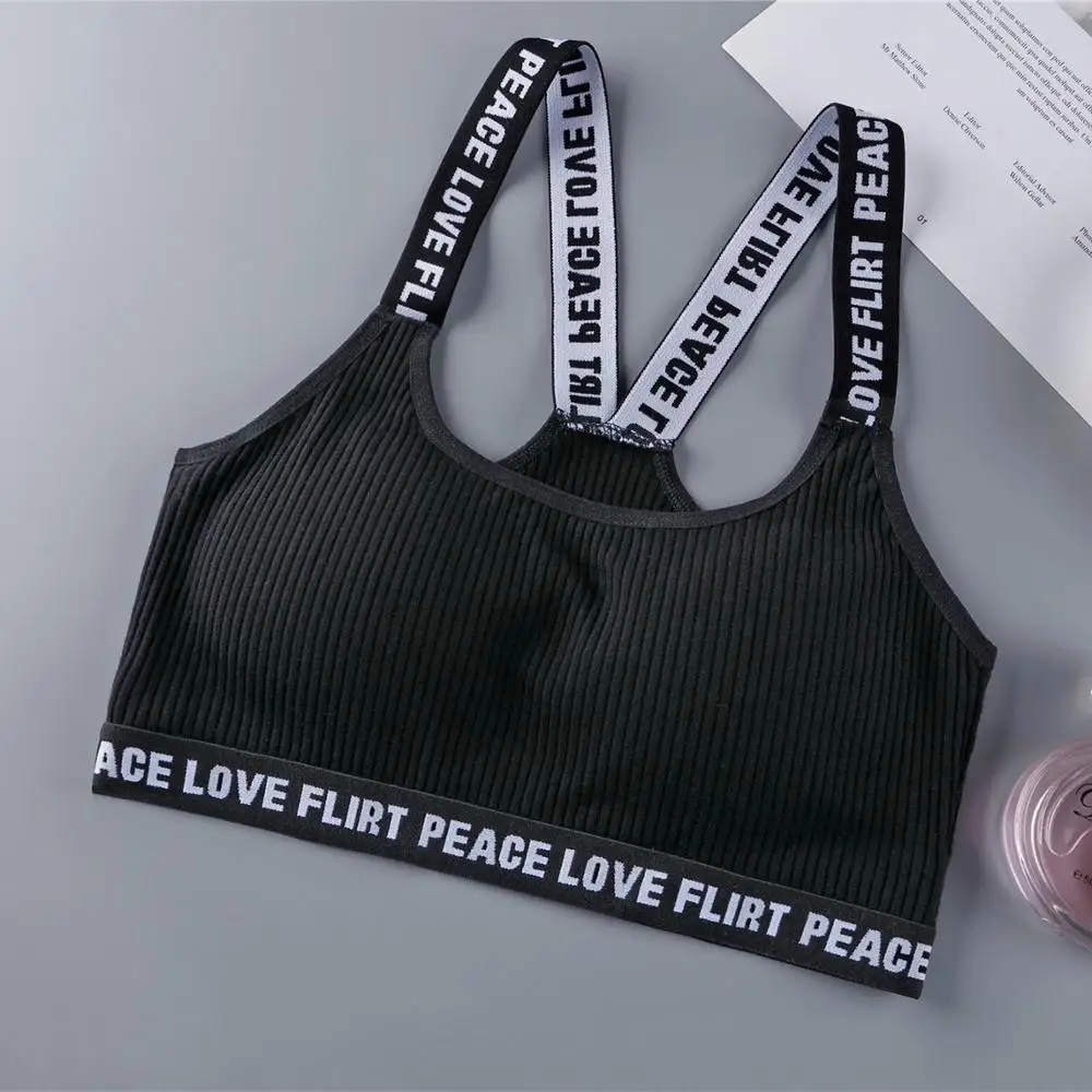 Duduelite Letter Sports Bras Women Push Up Fitness Running Yoga Bra