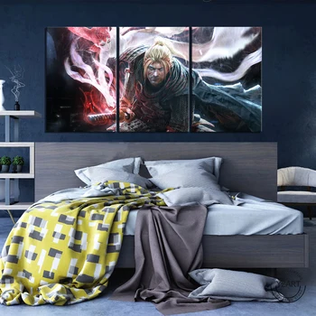 

3 Piece NIOH Game Poster Art Figure Paintings Canvas Art for Home Decor NO FRAME