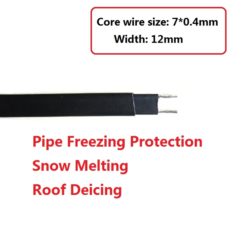 

5~100m 220V J740 Water Pipe Freeze Protection Self Regulating Heating Cable Roof Deicing