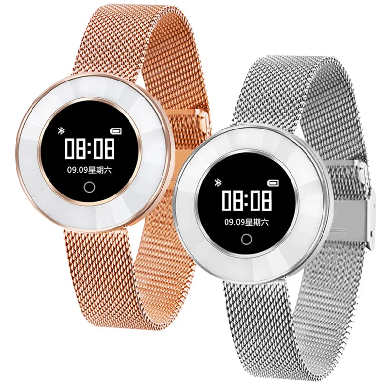 

Lady Smart Bracelet Waterproof Steel Strap Heart Rate Monitoring Blood Pressure Smart Watch For IOS Android Women X6 Smartwatch